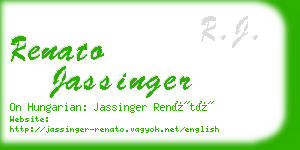 renato jassinger business card